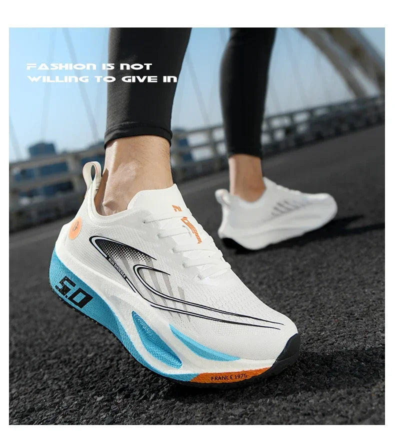 Unisex 2025 Full Carbon Plate Running Shoes Professional Marathon Racing Lightweight Bounce Cushion Breathable Sports Sneakers