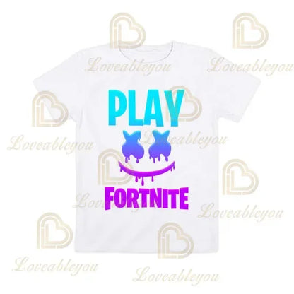 T-shirt Cartoon Fortnite para Rapazes e Raparigas, Battle Royale 3D, 3 a 14 Anos, Victory Royale, Top de Jogo para Criança e Roupa Teen