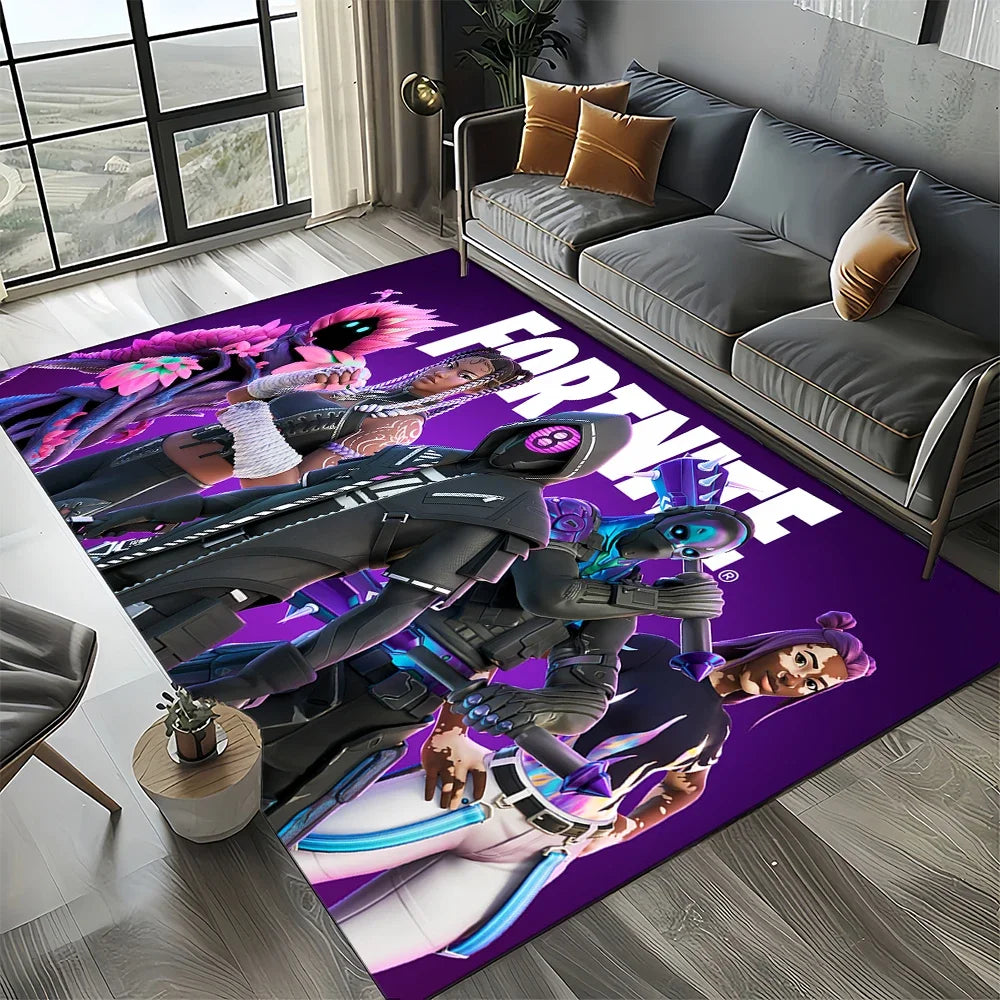 2025 Games 3D F-Fortnite Cartoon Carpet Rug for Living Room Bedroom Home Sofa Decoration,Kids play Area Rug Non-slip Floor Mat