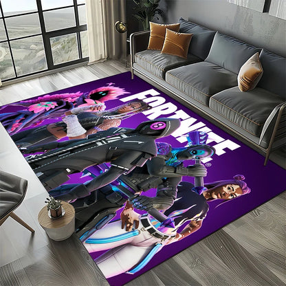 2025 Games 3D F-Fortnite Cartoon Carpet Rug for Living Room Bedroom Home Sofa Decoration,Kids play Area Rug Non-slip Floor Mat