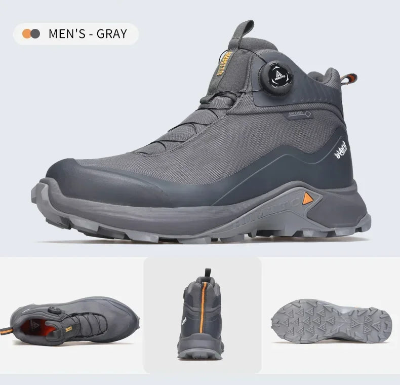Pantofi din piele HUMTTO pentru bărbați, pentru iarnă, camping și activități în aer liber, pantofi sport pentru bărbați, bocanci de trekking respirabili, adidași antiderapanti pentru drumeții