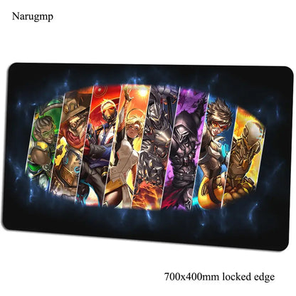 Podloga za miš Overwatch 700x400x3mm, gaming podloga za miš, anime stil, za ured i prijenosno računalo, podloga za stol, poklon za dječaka, podloga za PC gamere