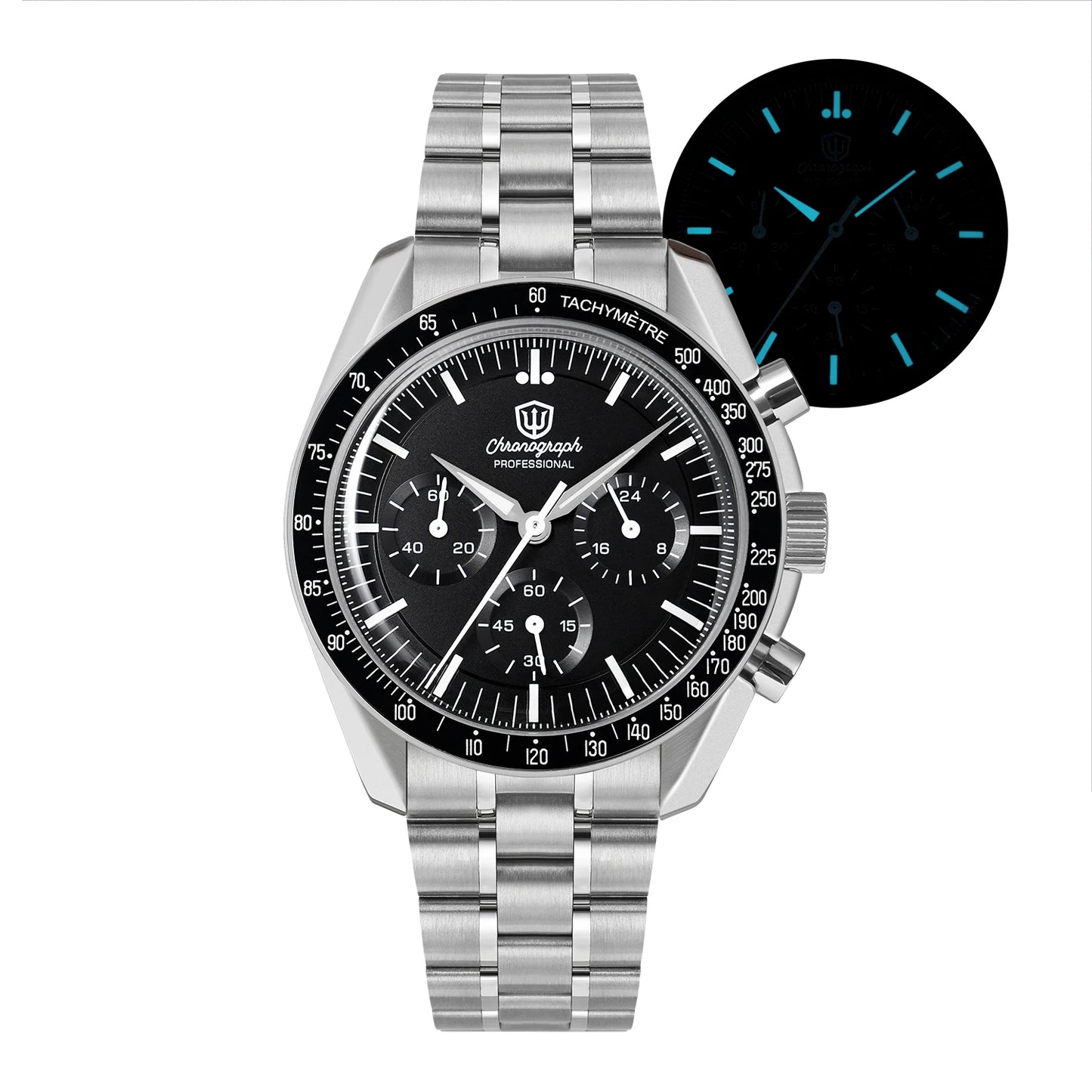 Watchdives New Wd1863 Quartz Men's Watch VK63 Chronograph Bubble Sapphire Waterproof 39Mm Steel Top Brand Luxury Business Watch