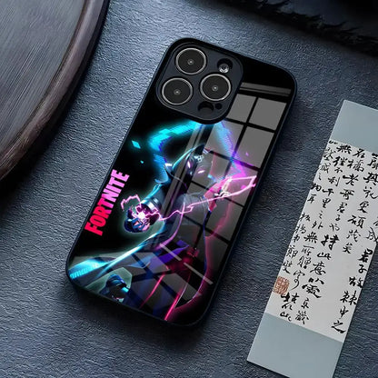 Θήκη τηλεφώνου B-Battle-R-Royales-F-FortniteS για iPhone 17 Pro Max 15 Pro 14 12 11 13 Mini X XR XS 16 Plus SE, γυάλινο κάλυμμα