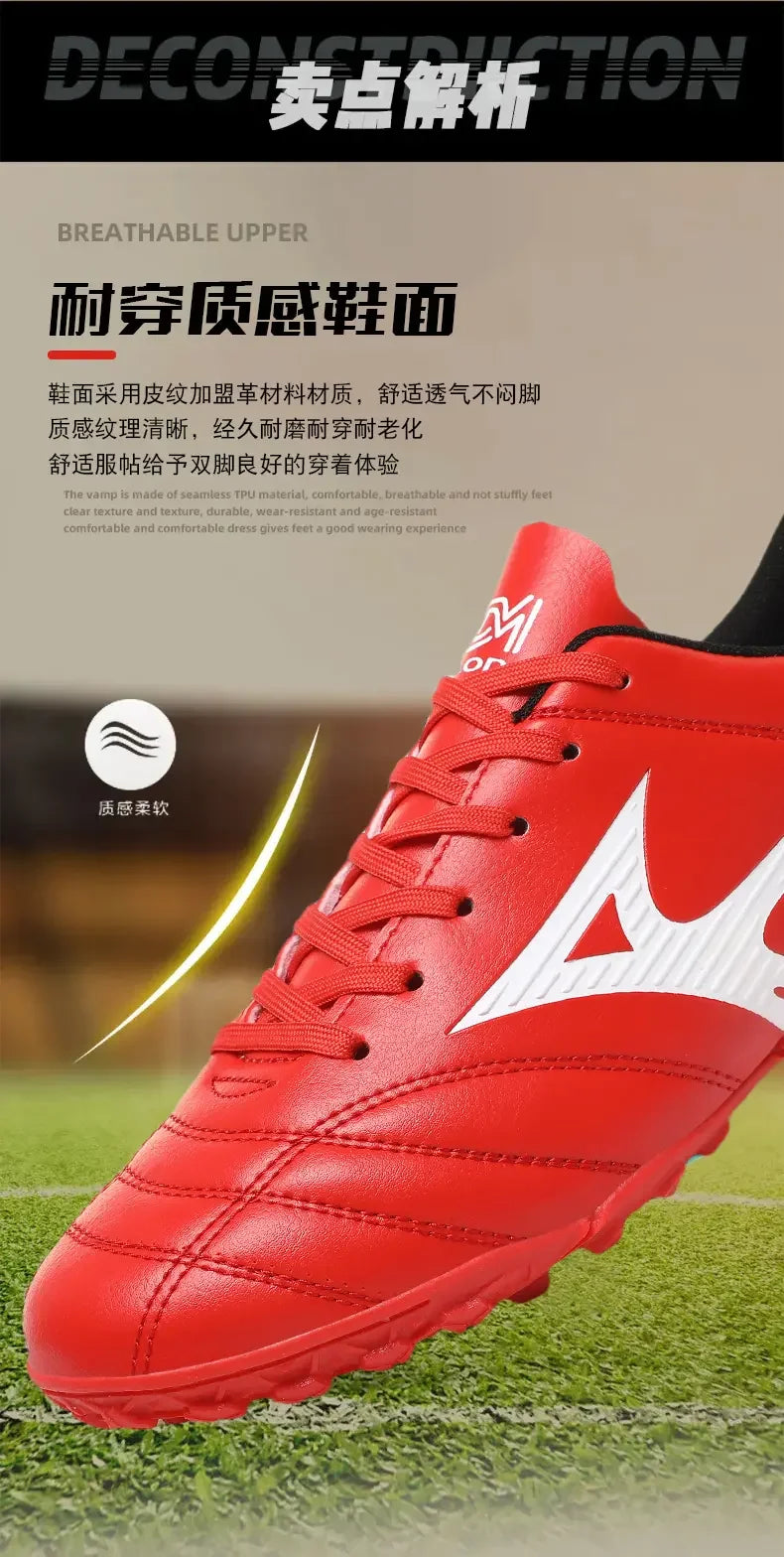 Scarpe da calcio con pulsanti principali e tacchetti lunghi spezzati - Scarpe da calcio per sport all'aperto