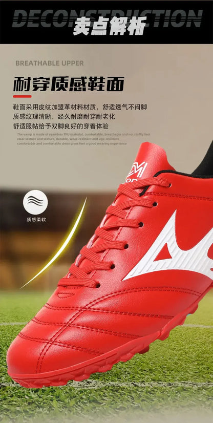 Scarpe da calcio con pulsanti principali e tacchetti lunghi spezzati - Scarpe da calcio per sport all'aperto