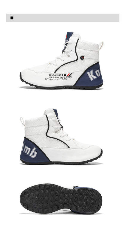 Baskets montantes décontractées avec motif gaufré tendance, souples et amortissantes, polyvalentes pour les trajets quotidiens, chaussures de sport unisexe rehaussantes et tendance 9