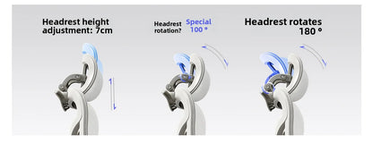 Stable Ergonomic Office Chair with Lumbar Support, Adjustable Height Computer Chair, Gaming Chair with Waist Protection, Swivel Desk Chair