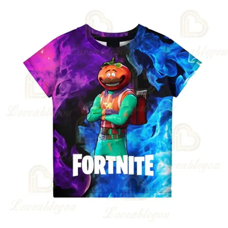 Fortnite Victory Game 3D T-shirt Baby Clothing Harajuku T-shirt Children Cute Kids Battle Royale Hero Tops Boys Girls