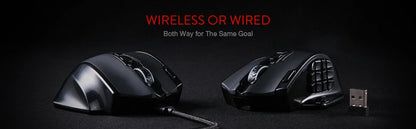 Redragon M913 Wireless Gaming Mouse, 16000 DPI RGB Gaming Mouse, Dual Mode Wired & 2.4GHz Wireless Gaming Mouse with 16 Programmable Buttons