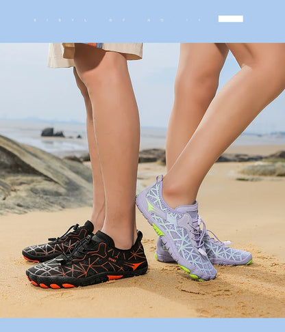Boty do vody pro muže a ženy, síťované, rychleschnoucí plážové boty, outdoorové protiskluzové plavecké boty, unisexové boty pro vodní sporty