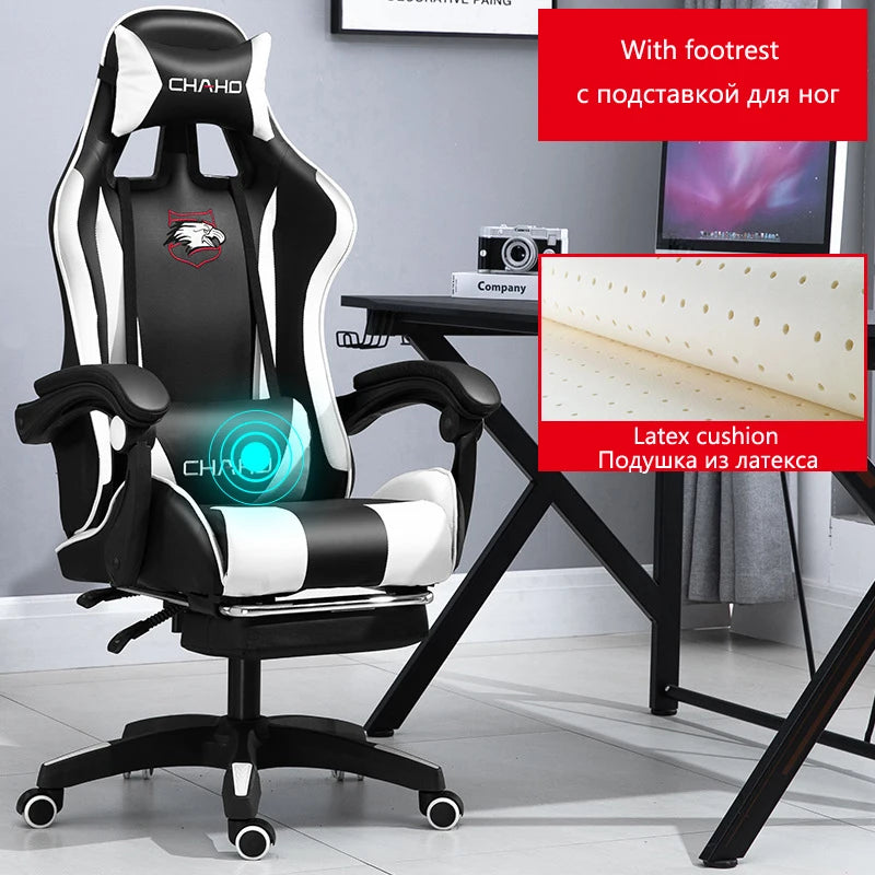 Joylive WCG High-quality Leather Computer Gaming Chair Cafe Racing Chair for Office and Game Room