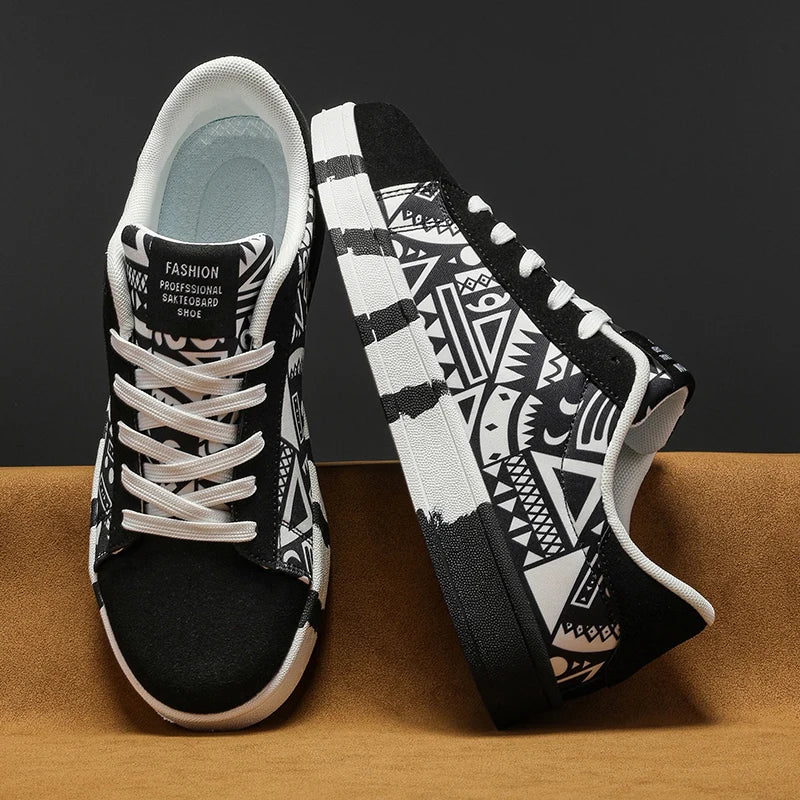YRZL skateboard shoes for men, canvas sneakers, casual breathable walking shoes, lightweight flat shoes, street trend sport shoe