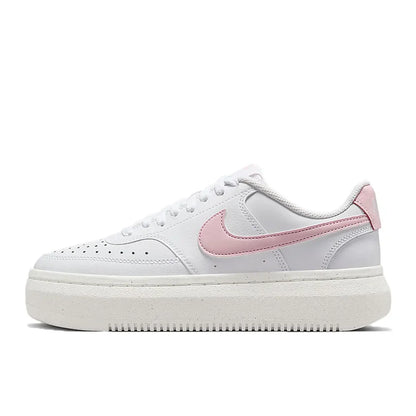 Zapatillas de baloncesto de caña baja para mujer Nike Court Vision Alta: suaves y cómodas, resistentes, en blanco y negro, DZ5394-107