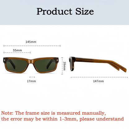 TFTB Fashion Trend Polarized Men's and Women's Sunglasses High quality Acetate Retro Square UV Protection Driving Glasses S32241
