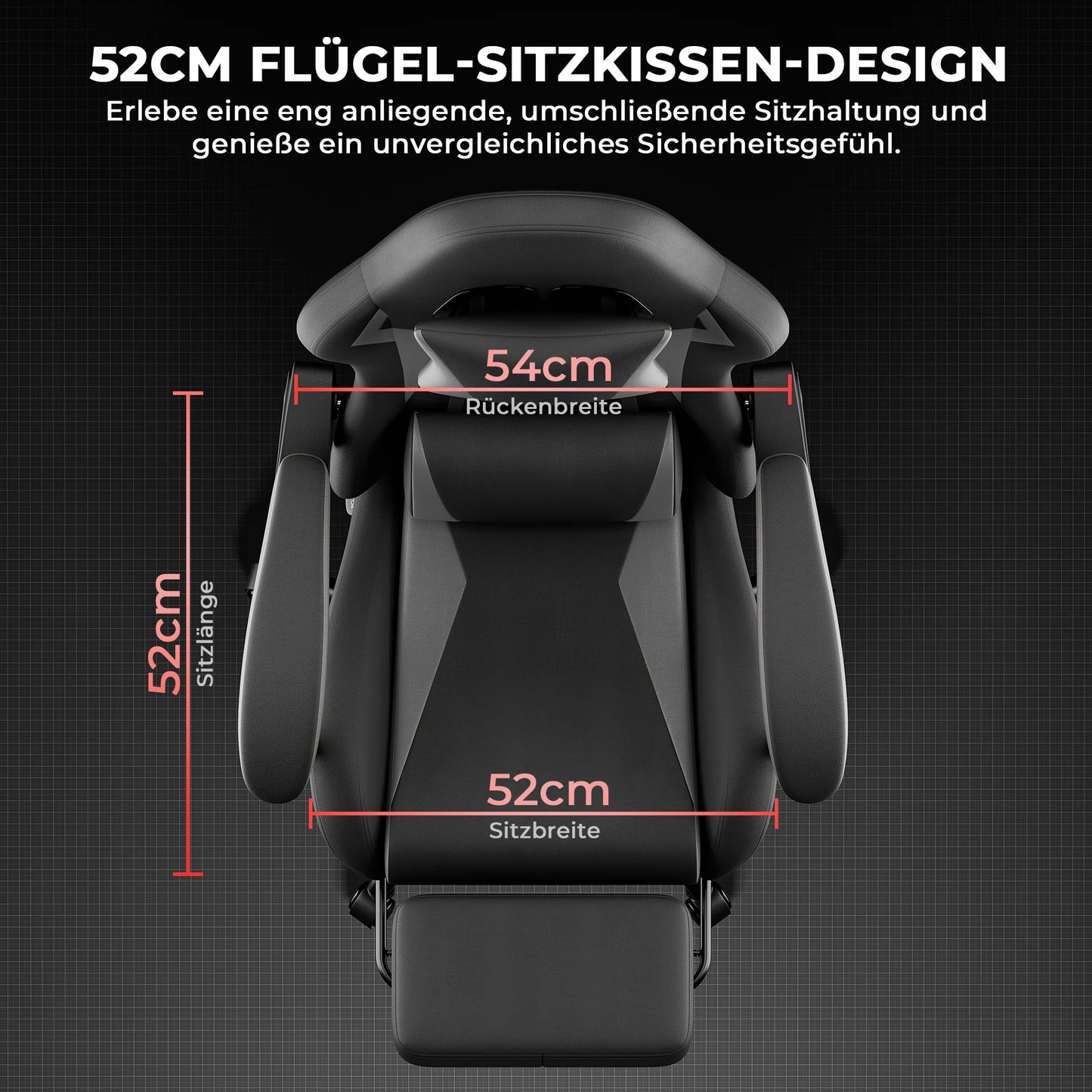 Ergonomic Gaming Chair with Lumbar Support and Headrest, Height-Adjustable Gaming Chair, PC Chair for Adults, Girls, and Boys