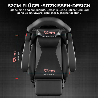 Ergonomic Gaming Chair with Lumbar Support and Headrest, Height-Adjustable Gaming Chair, PC Chair for Adults, Girls, and Boys
