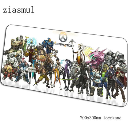 overwatch mouse pad Covoraș de mouse cu desene animate pentru computer 700x300x3mm covoraș de mouse pentru jocuri mare Indie Pop padmouse tastatură jocuri PC gamer birou