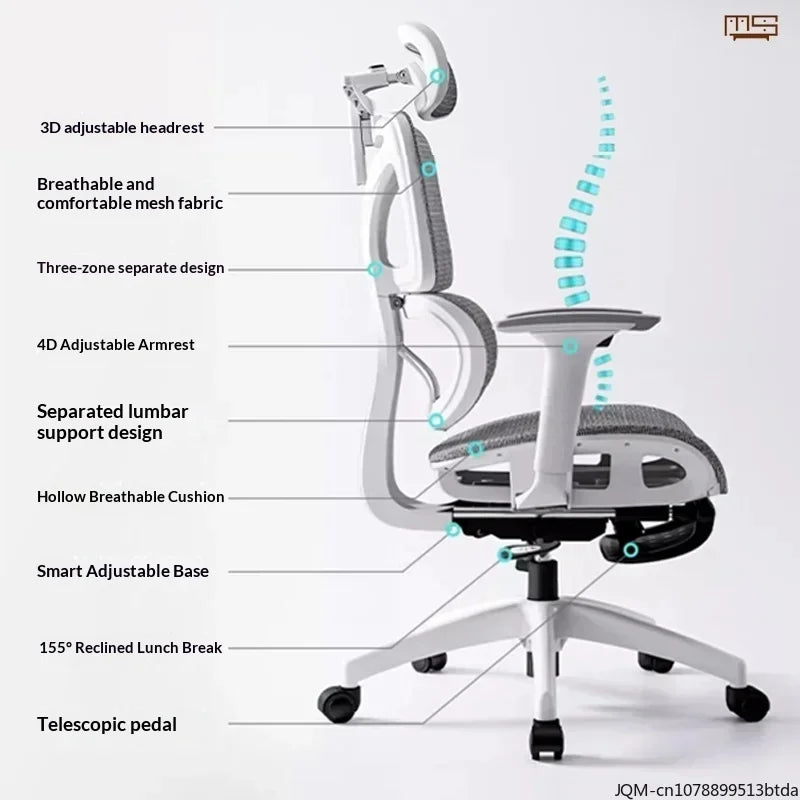 Comfortable Ergonomic Study Chair Waist Home Computer Relaxing Chair Office Chair High Back Ergonomic Chairs Office Furniture