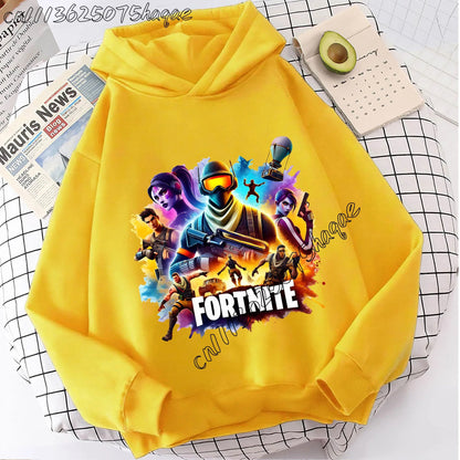 Fortnites Kids  Hooded Coats Anime Fortress Night Sweatshirts Game Spring Autumn Hoodies Sportwear Children Clothes Gift