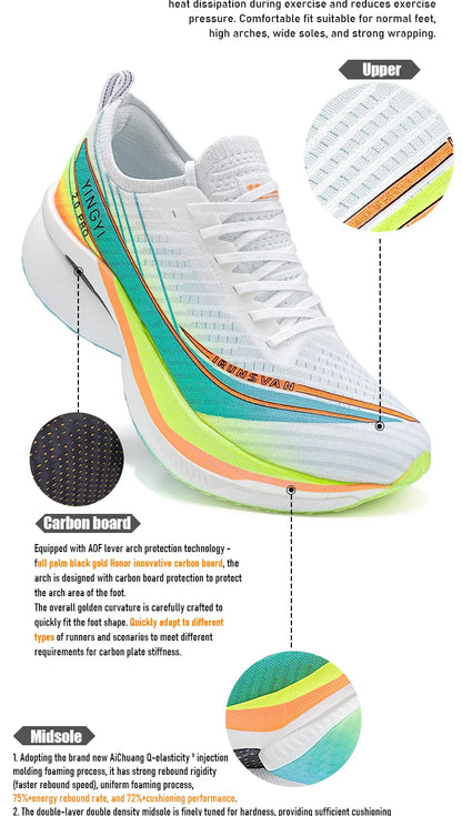2025 IRUNSVAN SHADOW WING 2.0 PRO Marathon Air Cushion Sports Running Shoes, Carbon Plate Trail Running Shoes, Lightweight Sneakers