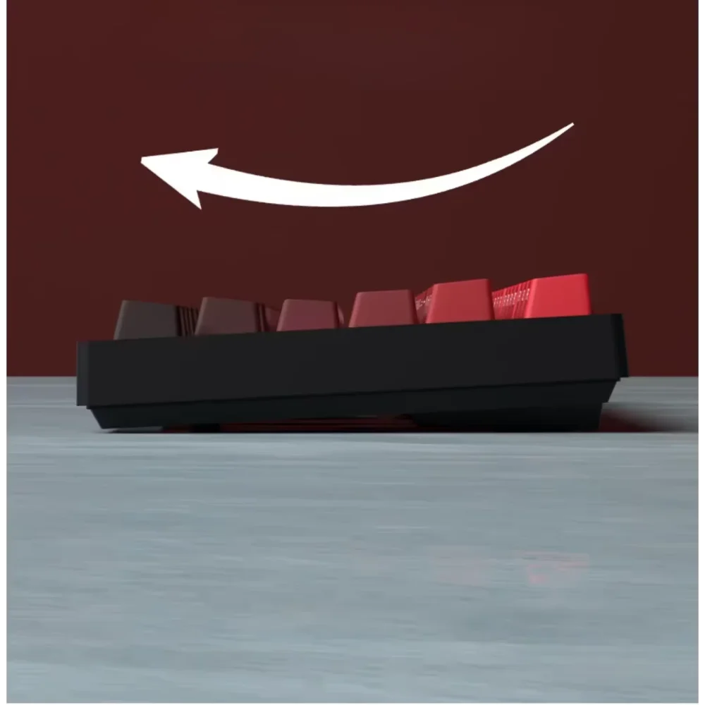 Nuevas teclas para teclado mecánico gaming 60/64/84/98/108 con interruptores MX, 135 teclas OEM PBT con grabado lateral y color degradado rojo y negro