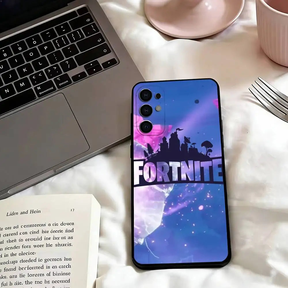 Game F-F-Fortnites Phone Case For Samsung S25,S24,S21,S22,S23,S30,Ultra,S20,Plus,Fe,Lite,Note,10,Black Cover