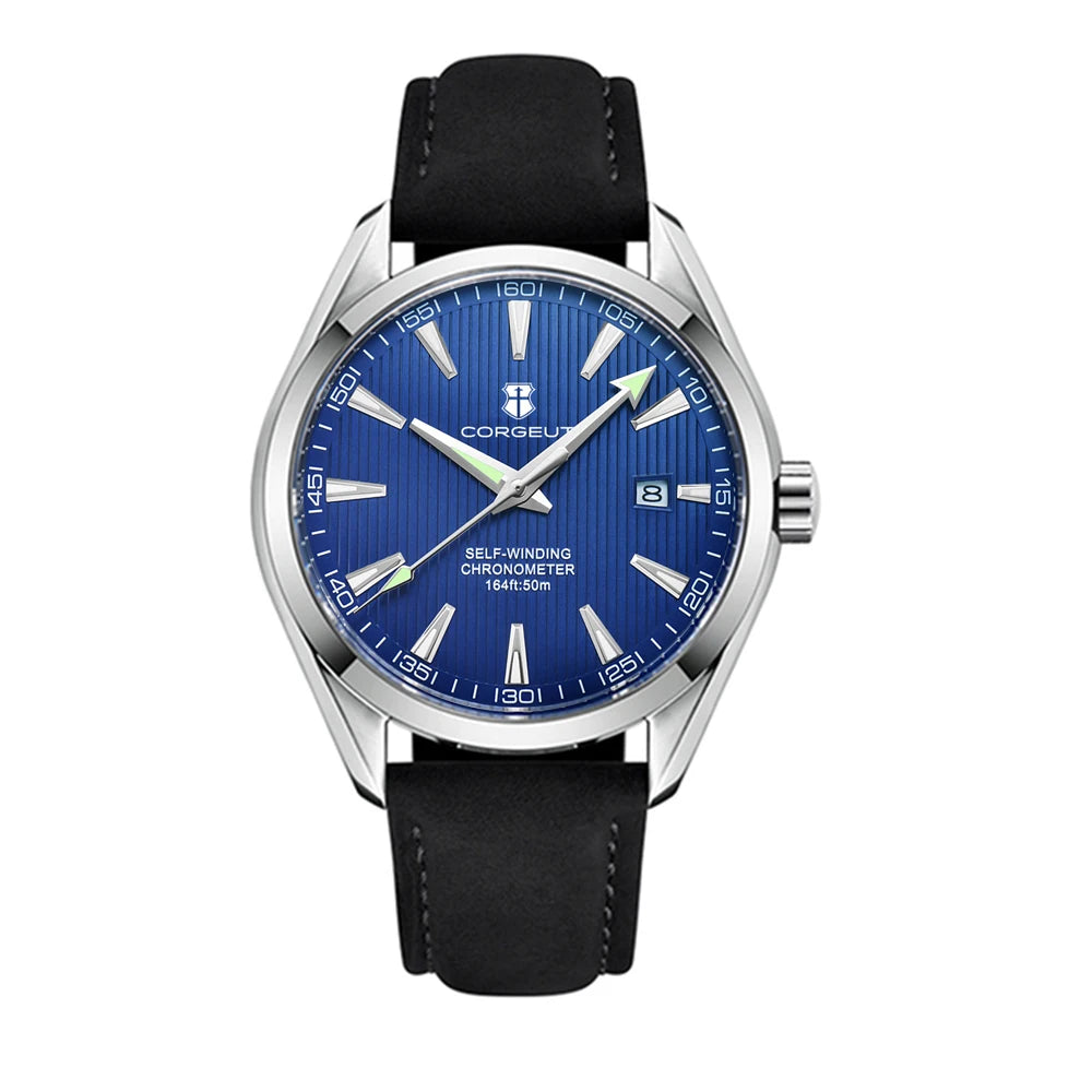 Luxury NH35 Corgeut Watch Men's 41mm Sport Clock Automatic Mechanical Wristwatch Sapphire Steel Band