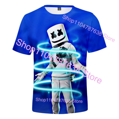 Summer T-shirt Raven Ultima Knight Fortnite T-Shirt, 3D Print Banana Peely Men’s Tee, Battle Royale Game Tops, Birthday Gifts