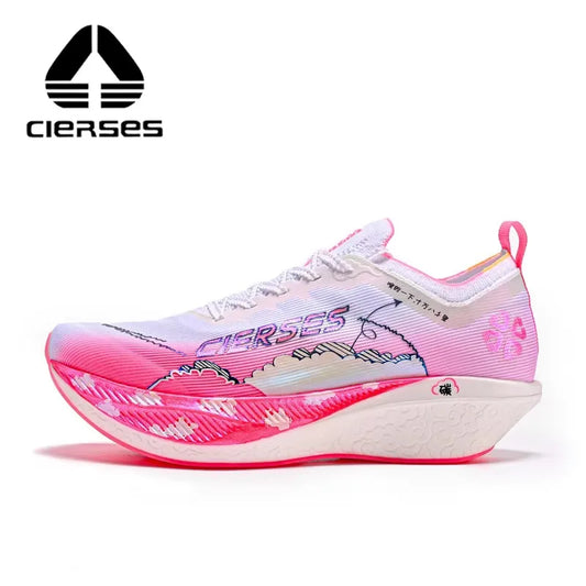 CIERSES Carbon Fiber Plate Marathon Running Racing Shoes Men Professional Stable Support Shock-Relief Rebound Training Shoes