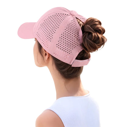 Women Ponytail Hats Summer Quick-dry Baseball Cap forTeenager Girls Sun Hats Casual Sports Mesh Woman Summer Hat Outdoor Travel