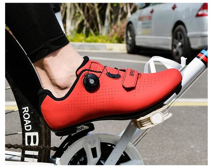 Professional New Sneakers Men Ultralight Double Buckle Cycling Shoes MTB Luminous Road Bike Shoes