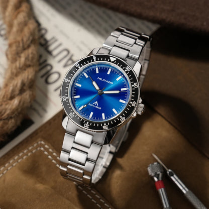 MILITADO ML25 VH31 Sweep Second Quartz Watch Men Swiss Ronda 515 Movement 200m Sapphire Crystal Ceramic Bezel 316L Steel Watches