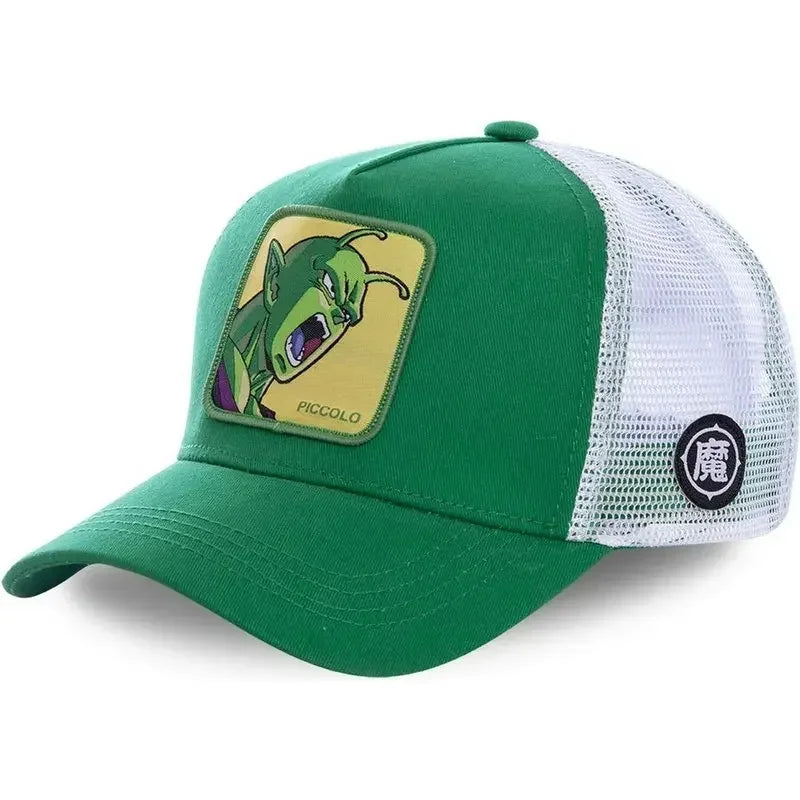 Dragon Ball Son Goku-baseballkasket til mænd, sommerkasket til rejser, broderet hiphop-solskærm, justerbar trucker-meshkasket