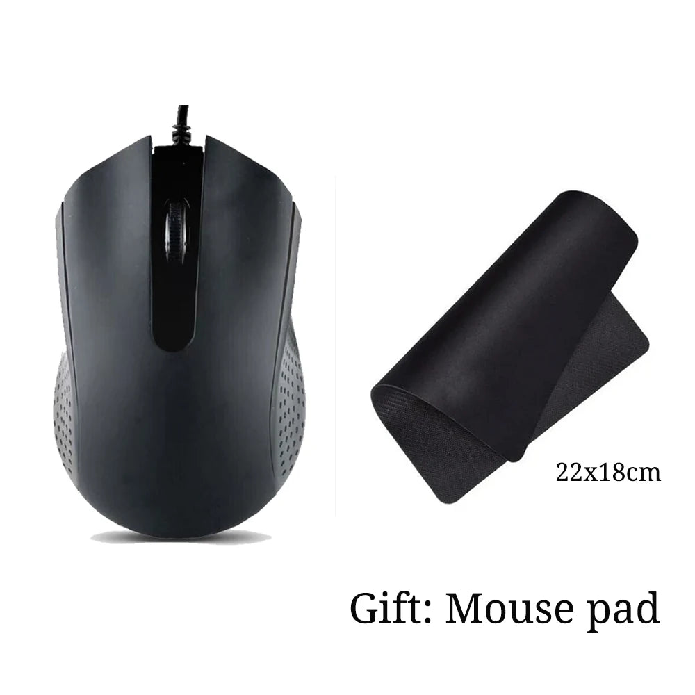 USB Wired Optical Mouse for PC & Laptop, Ergonomic 1200 DPI USB Wired Optical Mouse for Home Office, Business & Gaming