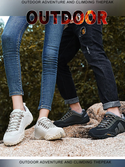 Mountaineering Shoes Men's Genuine Leather Outdoor Sports Anti Slip Mountaineering Hiking Shoes Breathable Tourism Shoes