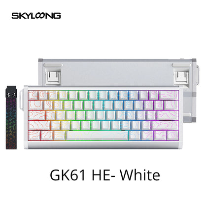SKYLOONG GK61/GK68 HE Magnetische Tastatur Aluminiumgehäuse 8000hz RT0.01mm Rapid Trigger PBT-Tastenkappen RGB-Hintergrundbeleuchtung kabelgebundene Gaming-Tastatur