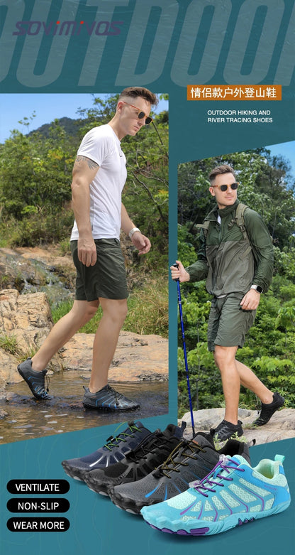 Men's Trail Running Shoes, Lightweight Athletic Zero Drop Barefoot Shoes Non Slip Outdoor Walking Minimalist Shoes for Women