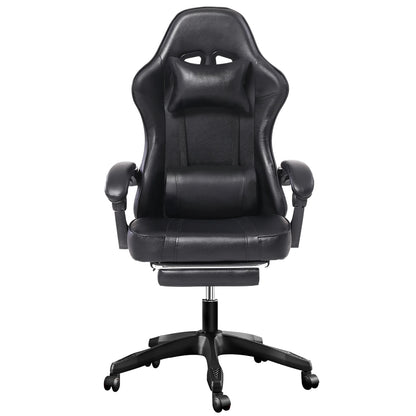 Ergonomic Gaming Chair with Footrest, High-Back Video Game Chair Computer Chair, Office Chair with Headrest and Lumbar, PU Leather