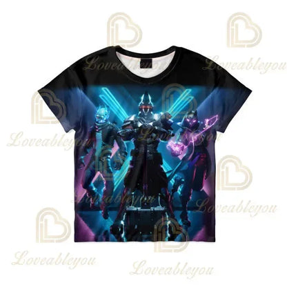 T-shirt Cartoon Fortnite para Rapazes e Raparigas, Battle Royale 3D, 3 a 14 Anos, Victory Royale, Top de Jogo para Criança e Roupa Teen