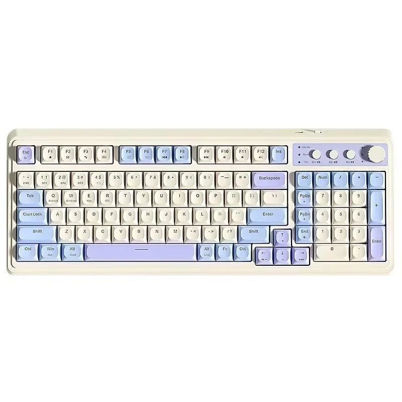AULA S99 Keyboard 3-Mode Wireless Bluetooth Wired RGB Ergonomic 99Key Typing Mute Gaming Keyboard Custom PC Accessories Gifts
