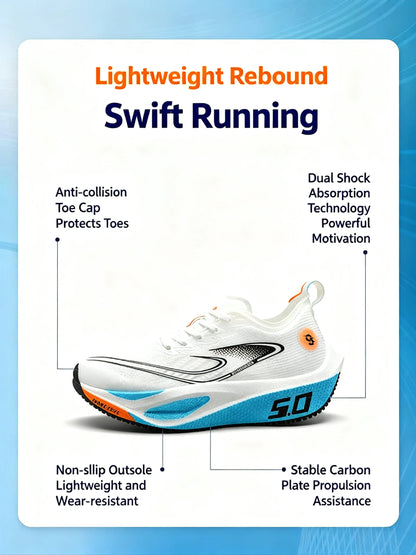 Unisex 2025 Full Carbon Plate Running Shoes Professional Marathon Racing Lightweight Bounce Cushion Breathable Sports Sneakers