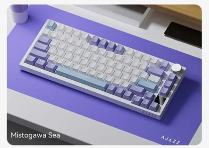Ajazz Ak820 Pro Fessional Mechanical Keyboard Tft Screen Multifunctional Knob Game Keyboard 3 Mode Hot Plug Rgb Pad Office Gift