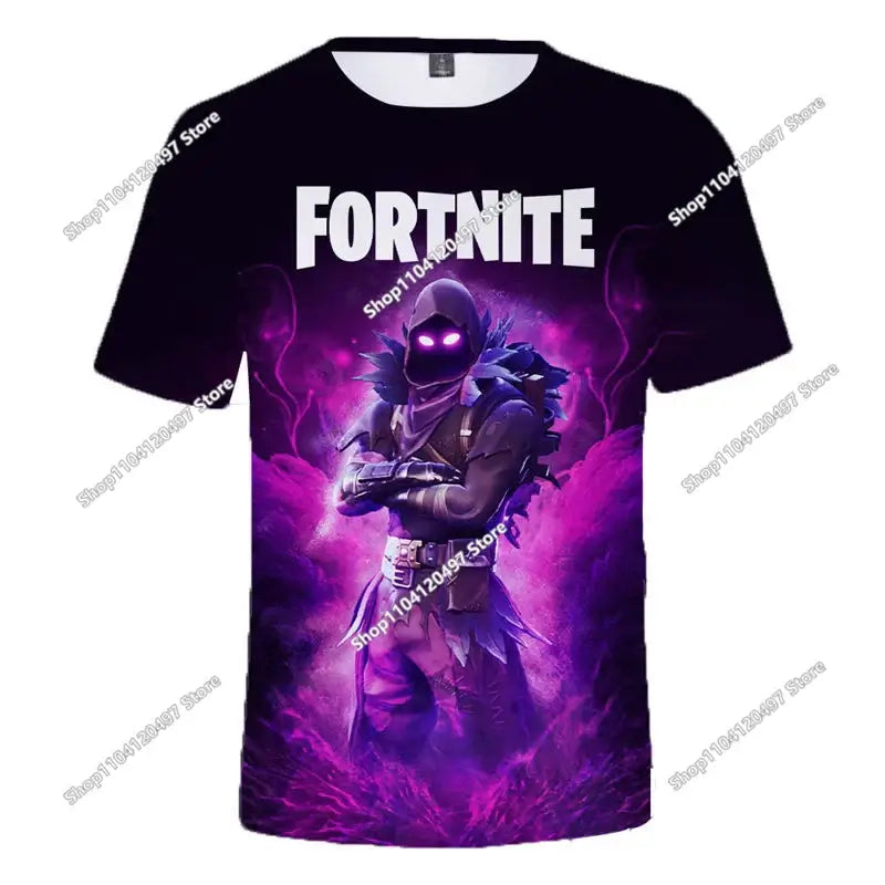 T-shirt 3D Halloween Peely per ragazzi e ragazze, maglietta natalizia Fortnite, Battle Royale Streetwear per bambini, Victory Game, T-shirt da uomo, abbigliamento