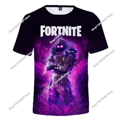 T-shirt 3D Halloween Peely per ragazzi e ragazze, maglietta natalizia Fortnite, Battle Royale Streetwear per bambini, Victory Game, T-shirt da uomo, abbigliamento