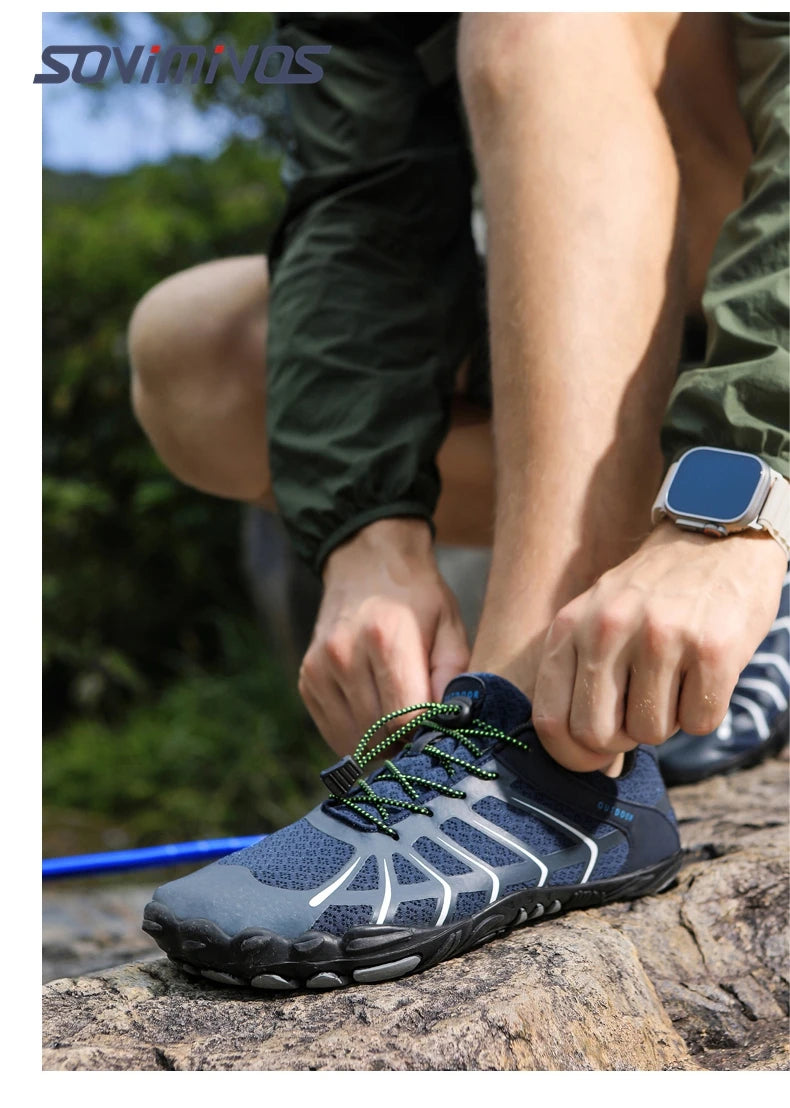 Men's Trail Running Shoes, Lightweight Athletic Zero Drop Barefoot Shoes Non Slip Outdoor Walking Minimalist Shoes for Women
