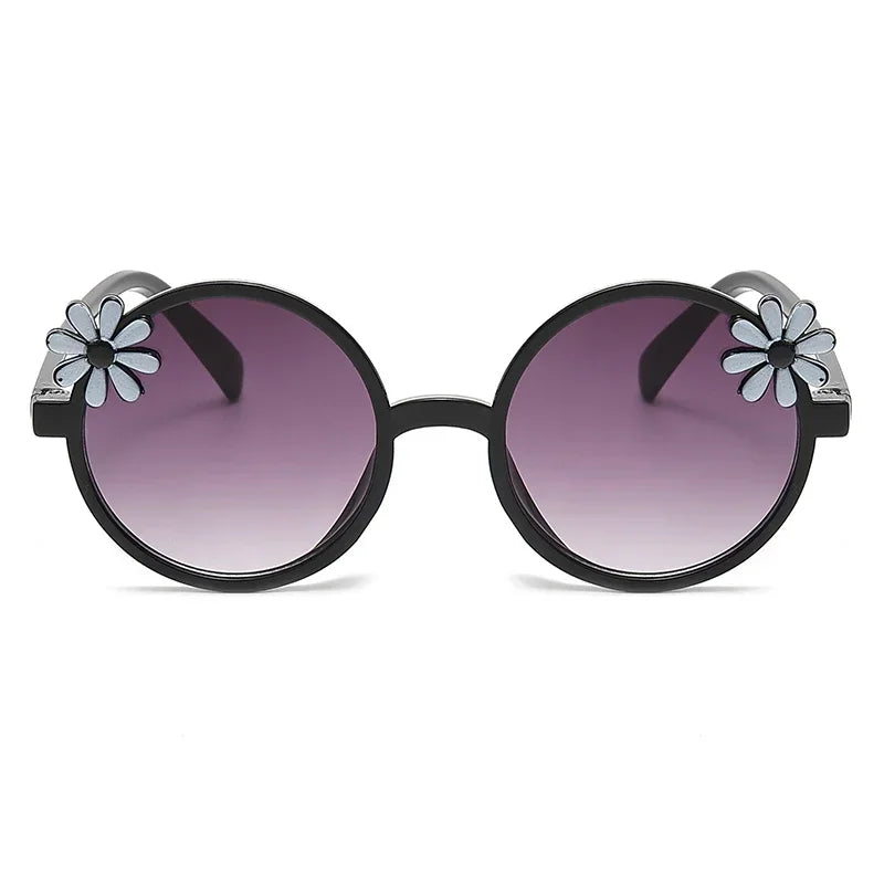 New Children's Glasses Floret Anti-ultraviolet Fashion Children's Sunglasses Outdoor Shading Travel Children's Mirror Eyewear