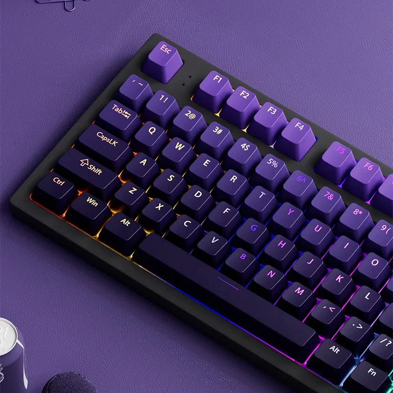 133+ Keys OEM Profile Gradient Keycaps For Cherry MX Switch Mechanical Gamer Keyboard PBT backlit RGB Keycap ISO Layout Key caps