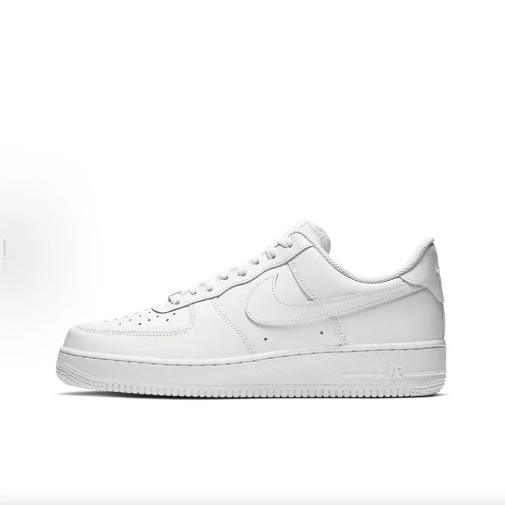Nike Air Force 1 AF1 All-White Scarpe da skate casual unisex a tomaia bassa CW2288-111