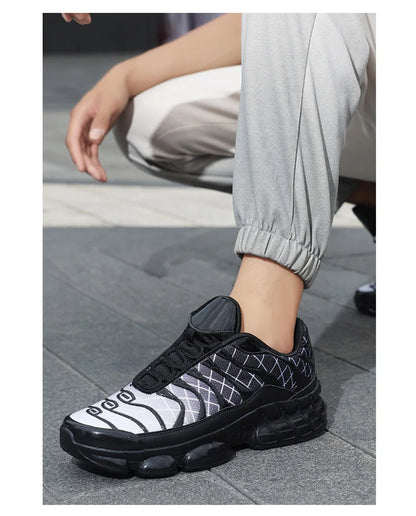Men's Cushion Sports Shoes Lightweight Breathable Running Shoes Gym Workout Training Walking Comfortable Shock Absorption